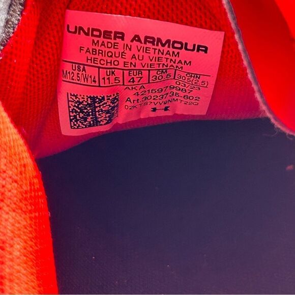 NEW Under Armour UA Reign Lifter Red Weight Lifting Gym Sneaker Men\'s Size 12.5
